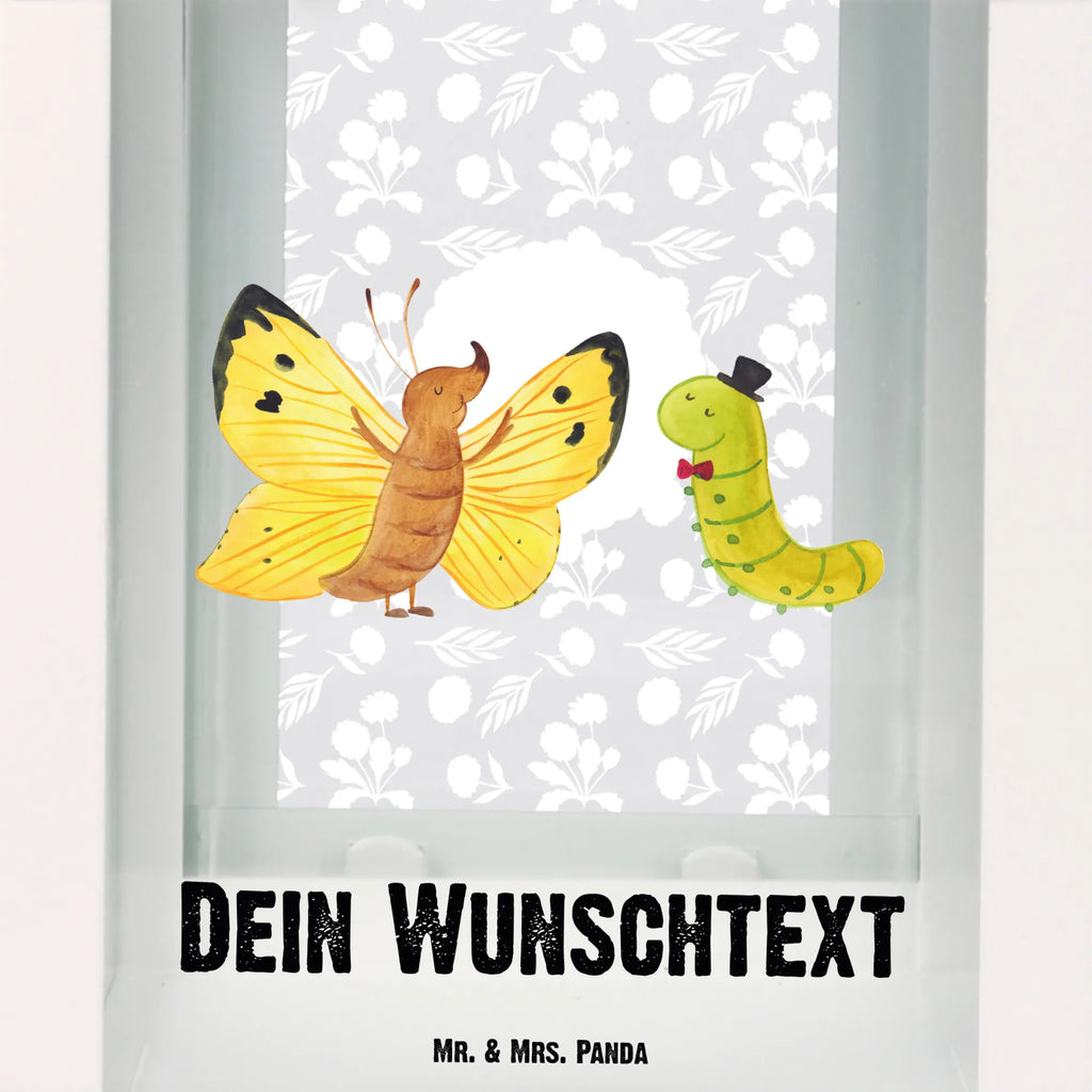 Personalisierte Deko Laterne Raupe & Schmetterling Gartenlampe, Gartenleuchte, Gartendekoration, Gartenlicht, Laterne kleine Laternen, XXL Laternen, Laterne groß, Tiermotive, Gute Laune, lustige Sprüche, Tiere, Raupe, Schmetterling, Zitronenfalter, Entwicklung, Erwachsen werden, Kokon, Hut, Hütchen, Schönheit, Aufwachsen