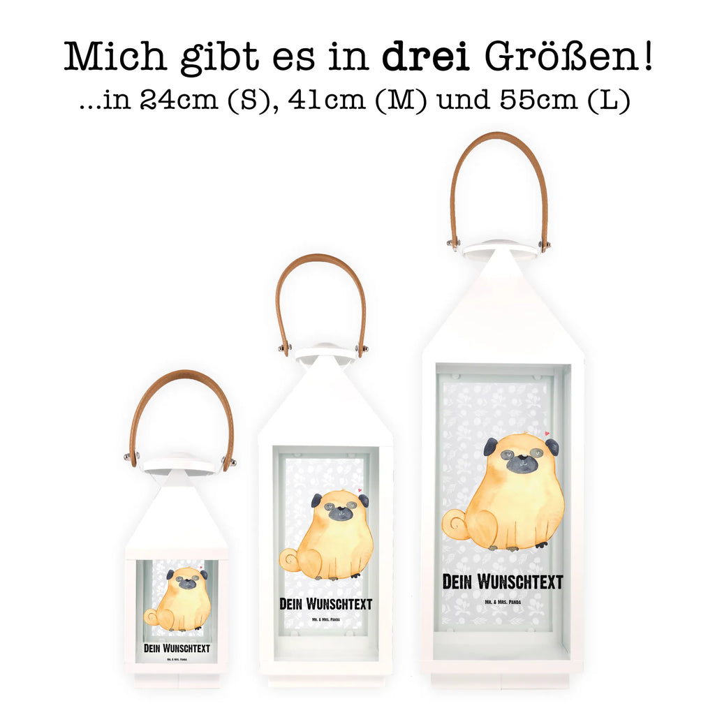 Personalisierte Deko Laterne Mops Gartenlampe, Gartenleuchte, Gartendekoration, Gartenlicht, Laterne kleine Laternen, XXL Laternen, Laterne groß, Hund, Hundemotiv, Haustier, Hunderasse, Tierliebhaber, Hundebesitzer, Sprüche, Mops, Liebe, Hundeliebe