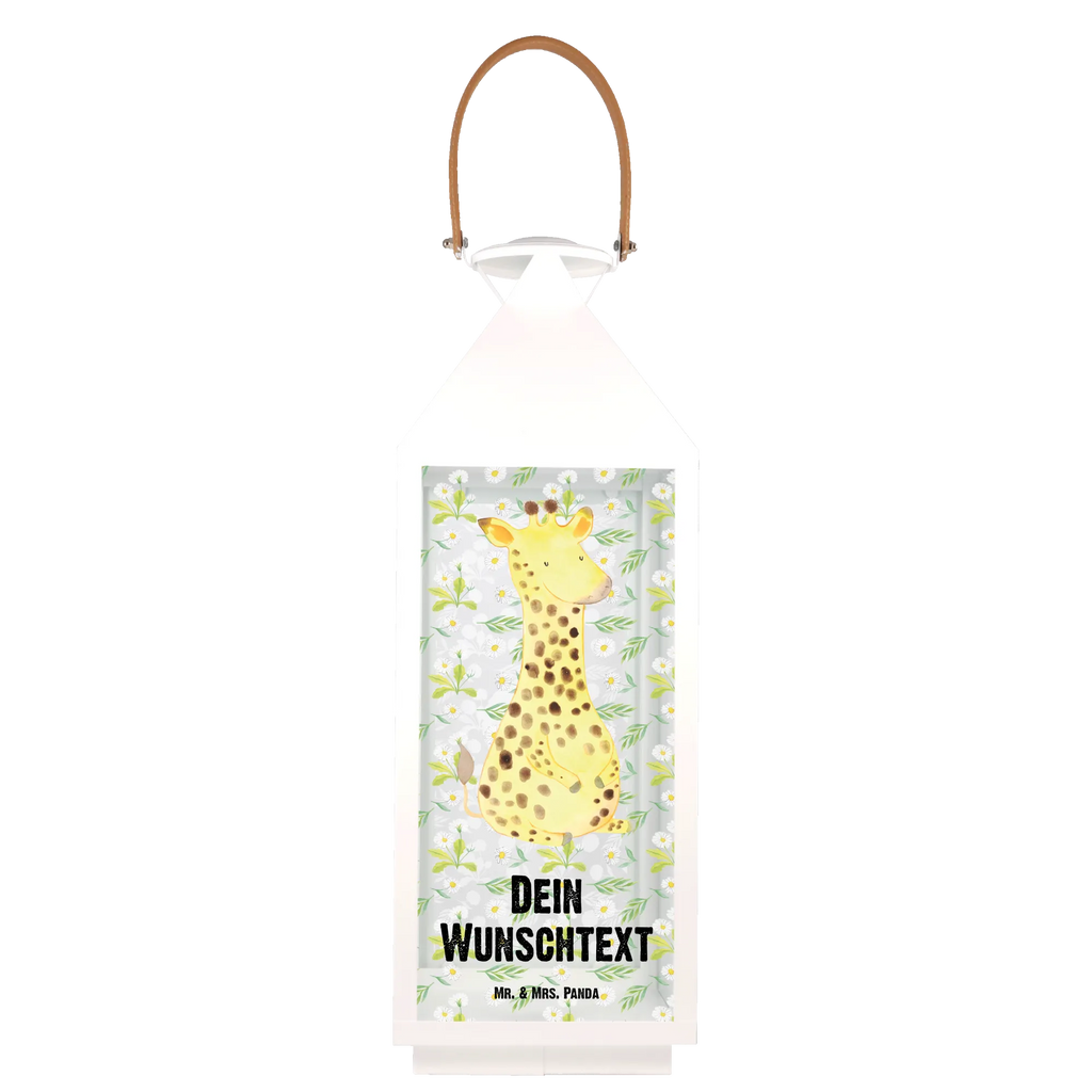 Personalisierte Deko Laterne Giraffe Zufrieden Gartenlampe, Gartenleuchte, Gartendekoration, Gartenlicht, Laterne kleine Laternen, XXL Laternen, Laterne groß, Afrika, Wildtiere, Giraffe, Zufrieden, Glück, Abenteuer