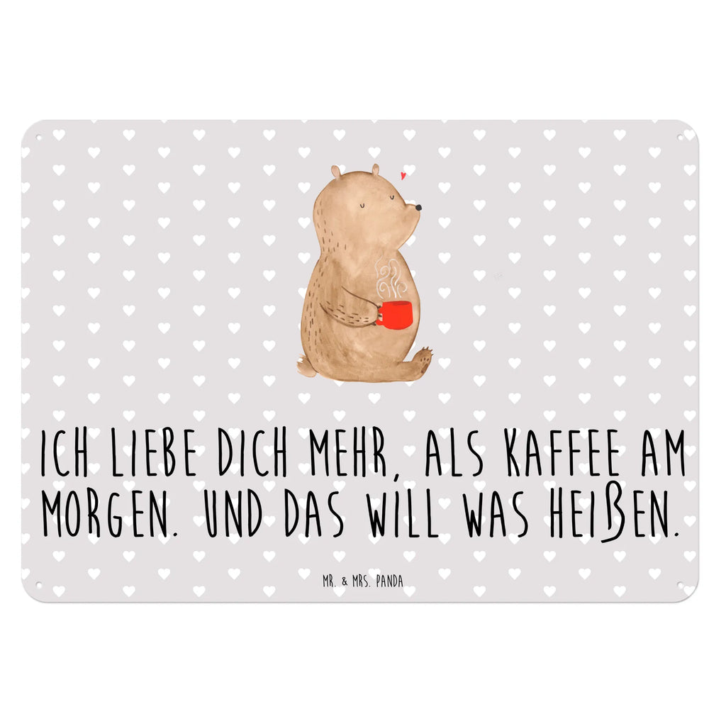 Blechschild Bär Morgenkaffee Blechschild, Metallschild, Geschenk Schild, Schild, Magnet-Metall-Schild, Deko Schild, Wandschild, Wand-Dekoration, Türschild, Liebe, Partner, Freund, Freundin, Ehemann, Ehefrau, Heiraten, Verlobung, Heiratsantrag, Liebesgeschenk, Jahrestag, Hocheitstag, Valentinstag, Geschenk für Frauen, Hochzeitstag, Mitbringsel, Geschenk für Freundin, Geschenk für Partner, Liebesbeweis, für Männer, für Ehemann