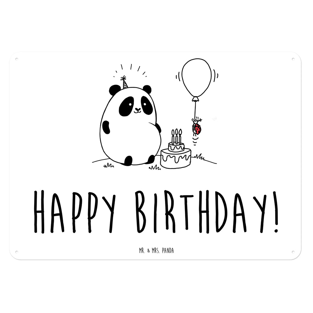 Blechschild Panda Geburtstag Blechschild, Metallschild, Geschenk Schild, Schild, Magnet-Metall-Schild, Deko Schild, Wandschild, Wand-Dekoration, Türschild