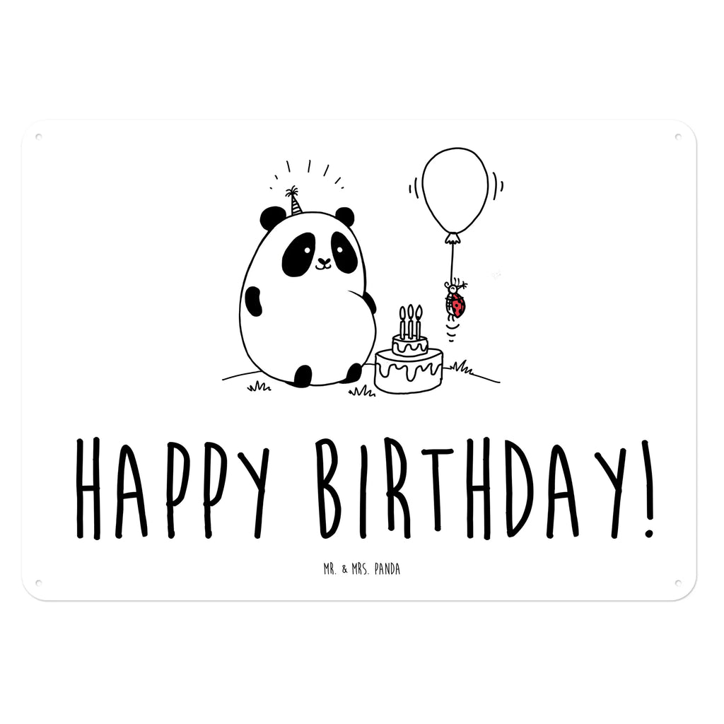 Blechschild Panda Geburtstag Blechschild, Metallschild, Geschenk Schild, Schild, Magnet-Metall-Schild, Deko Schild, Wandschild, Wand-Dekoration, Türschild