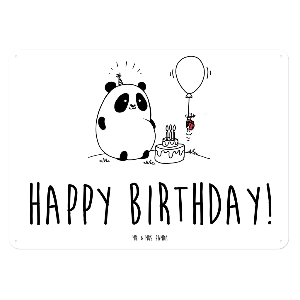 Blechschild Panda Geburtstag Blechschild, Metallschild, Geschenk Schild, Schild, Magnet-Metall-Schild, Deko Schild, Wandschild, Wand-Dekoration, Türschild