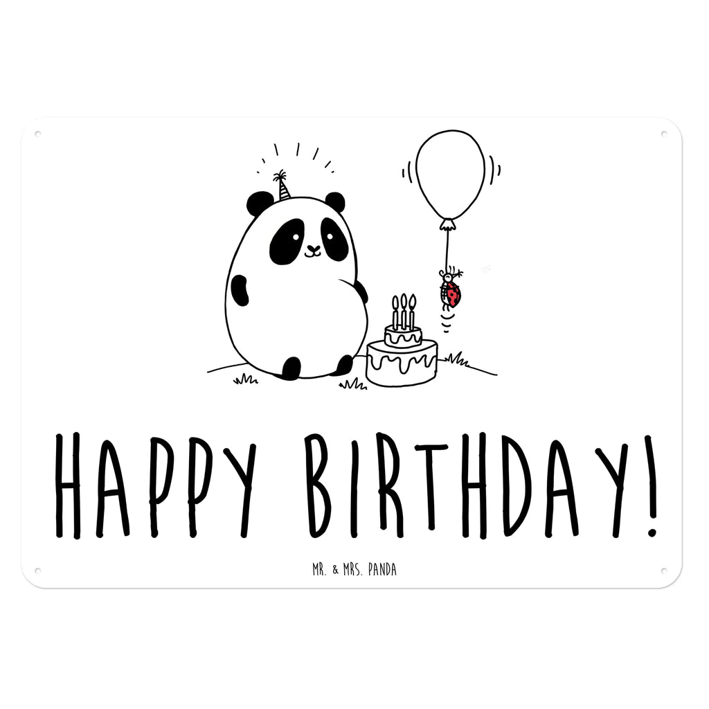 Blechschild Panda Geburtstag Blechschild, Metallschild, Geschenk Schild, Schild, Magnet-Metall-Schild, Deko Schild, Wandschild, Wand-Dekoration, Türschild