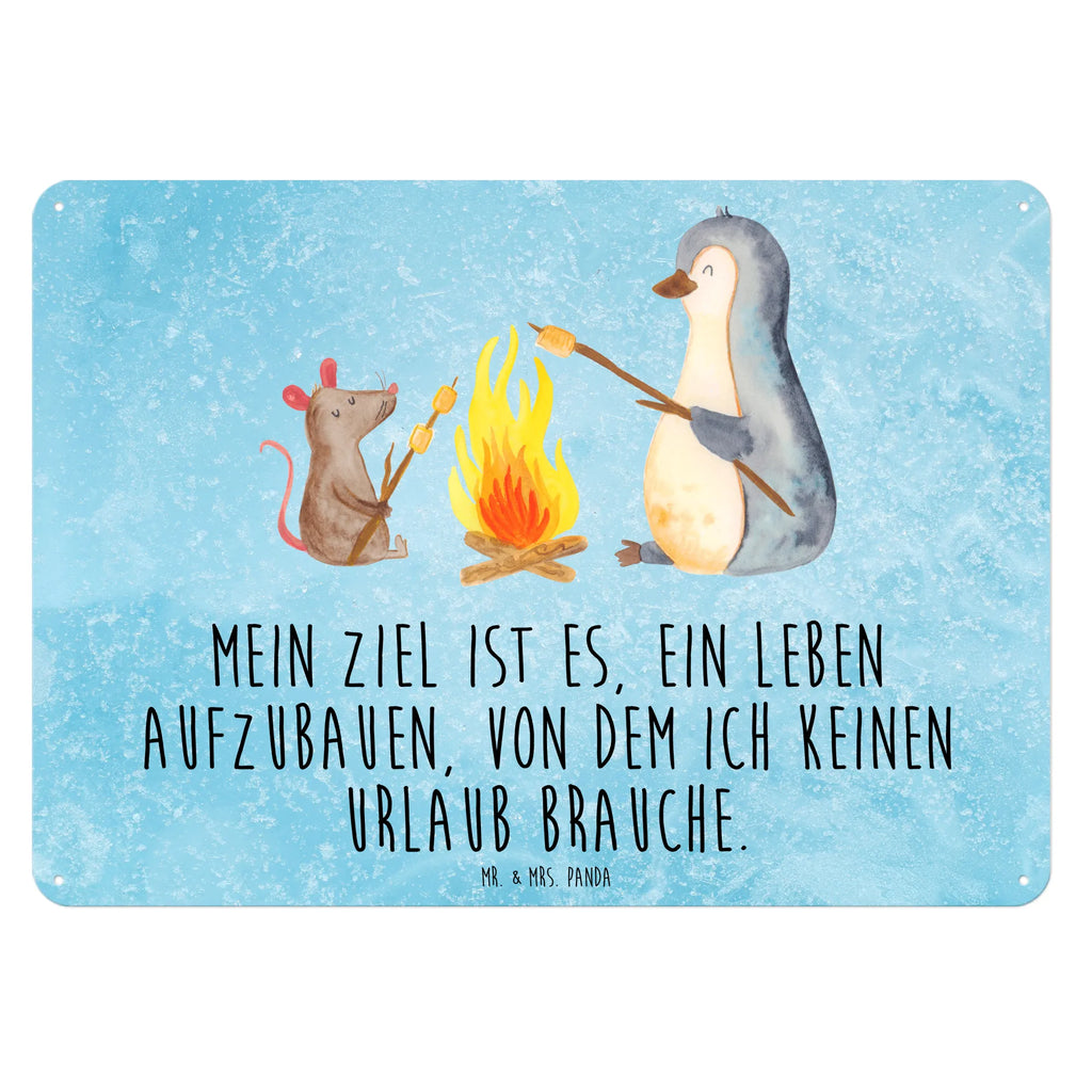 Blechschild Pinguin Lagerfeuer Blechschild, Metallschild, Geschenk Schild, Schild, Magnet-Metall-Schild, Deko Schild, Wandschild, Wand-Dekoration, Türschild, Pinguin, Maus, Pinguine, Lagerfeuer, Leben, Arbeit, Job, Motivation, Büro, Büroalltag, Lebensspruch, Lebensmotivation, Neustart, Liebe, grillen, Feuer, Marshmallows