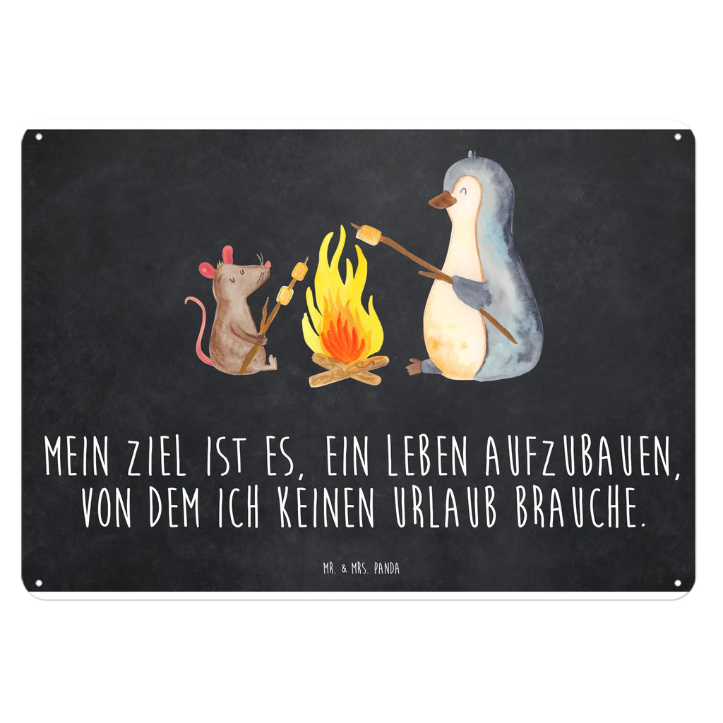 Blechschild Pinguin Lagerfeuer Blechschild, Metallschild, Geschenk Schild, Schild, Magnet-Metall-Schild, Deko Schild, Wandschild, Wand-Dekoration, Türschild, Pinguin, Maus, Pinguine, Lagerfeuer, Leben, Arbeit, Job, Motivation, Büro, Büroalltag, Lebensspruch, Lebensmotivation, Neustart, Liebe, grillen, Feuer, Marshmallows