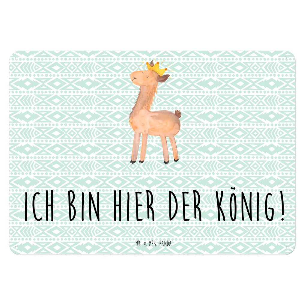 Blechschild Lama König Blechschild, Metallschild, Geschenk Schild, Schild, Magnet-Metall-Schild, Deko Schild, Wandschild, Wand-Dekoration, Türschild, Lama, Alpaka, Lamas, König, Königin, Freundin, Mama, Papa, Büro Kollege, Kollegin, Chef, Vorgesetzter, Abi, Abitur