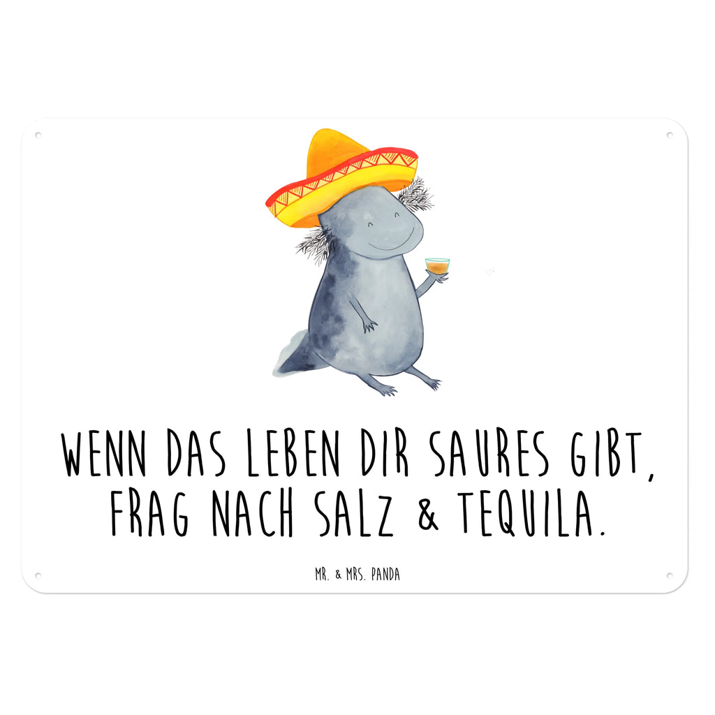 Blechschild Axolotl Tequila Blechschild, Metallschild, Geschenk Schild, Schild, Magnet-Metall-Schild, Deko Schild, Wandschild, Wand-Dekoration, Türschild, Axolotl, Molch, Mexico, Mexiko, Sombrero, Zitrone, Tequila, Motivation, Spruch, Schwanzlurch, Lurch, Lurche, Axolot, Feuerdrache, Feuersalamander