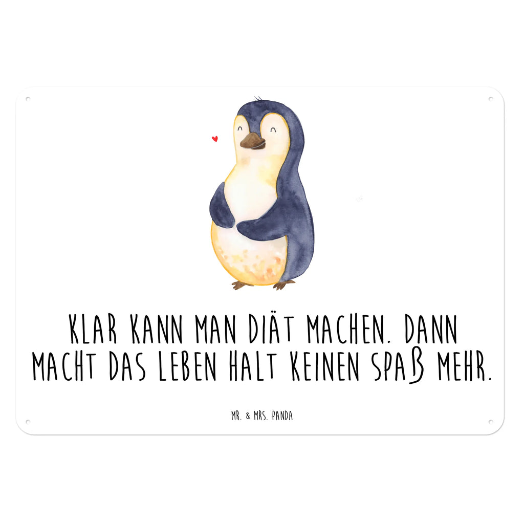 Blechschild Pinguin Diät Blechschild, Metallschild, Geschenk Schild, Schild, Magnet-Metall-Schild, Deko Schild, Wandschild, Wand-Dekoration, Türschild, Pinguin, Pinguine, Diät, Abnehmen, Abspecken, Gewicht, Motivation, Selbstliebe, Körperliebe, Selbstrespekt