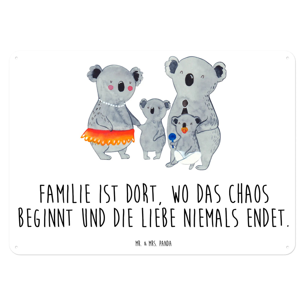 Blechschild Koala Familie Blechschild, Metallschild, Geschenk Schild, Schild, Magnet-Metall-Schild, Deko Schild, Wandschild, Wand-Dekoration, Türschild, Familie, Vatertag, Muttertag, Bruder, Schwester, Mama, Papa, Oma, Opa, Koala, Koalas, Family, Kinder, Geschwister, Familienleben