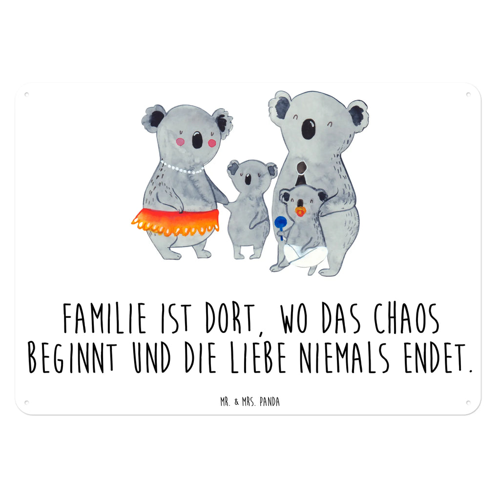 Blechschild Koala Familie Blechschild, Metallschild, Geschenk Schild, Schild, Magnet-Metall-Schild, Deko Schild, Wandschild, Wand-Dekoration, Türschild, Familie, Vatertag, Muttertag, Bruder, Schwester, Mama, Papa, Oma, Opa, Koala, Koalas, Family, Kinder, Geschwister, Familienleben