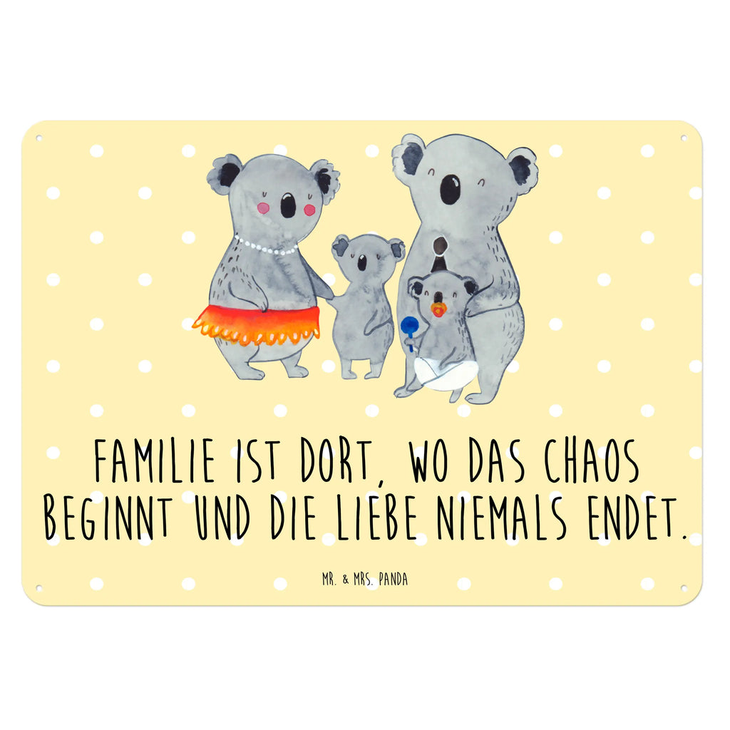 Blechschild Koala Familie Blechschild, Metallschild, Geschenk Schild, Schild, Magnet-Metall-Schild, Deko Schild, Wandschild, Wand-Dekoration, Türschild, Familie, Vatertag, Muttertag, Bruder, Schwester, Mama, Papa, Oma, Opa, Koala, Koalas, Family, Kinder, Geschwister, Familienleben