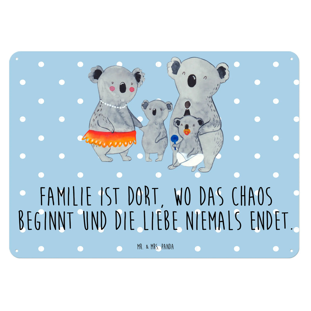 Blechschild Koala Familie Blechschild, Metallschild, Geschenk Schild, Schild, Magnet-Metall-Schild, Deko Schild, Wandschild, Wand-Dekoration, Türschild, Familie, Vatertag, Muttertag, Bruder, Schwester, Mama, Papa, Oma, Opa, Koala, Koalas, Family, Kinder, Geschwister, Familienleben