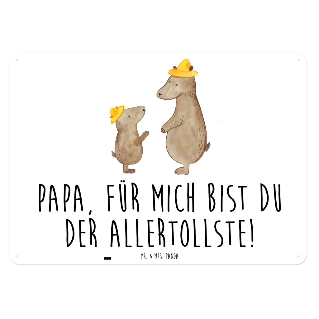 Blechschild Bären mit Hut Blechschild, Metallschild, Geschenk Schild, Schild, Magnet-Metall-Schild, Deko Schild, Wandschild, Wand-Dekoration, Türschild, Familie, Vatertag, Muttertag, Bruder, Schwester, Mama, Papa, Oma, Opa, Bär, Bären, Vater, Papi, Paps, Dad, Daddy, Lieblingsmensch, Sohn, Söhne, Kind, Kinder, Vater-Sohn, Family, Vorbild