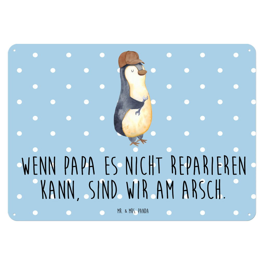 Blechschild Wenn Papa es nicht reparieren kann, sind wir am Arsch Blechschild, Metallschild, Geschenk Schild, Schild, Magnet-Metall-Schild, Deko Schild, Wandschild, Wand-Dekoration, Türschild, Familie, Vatertag, Muttertag, Bruder, Schwester, Mama, Papa, Oma, Opa, Vater, Geschenk Papa, Bester Papa der Welt