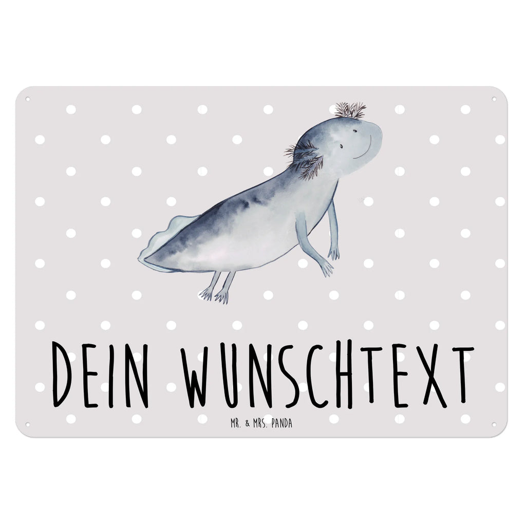 Personalisiertes Blechschild Axolotl Schwimmen Blechschild, Metallschild, Geschenk Schild, Schild, Magnet-Metall-Schild, Deko Schild, Wandschild, Wand-Dekoration, Türschild, Axolotl, Molch, Axolot, Schwanzlurch, Lurch, Lurche, Problem, Probleme, Lösungen, Motivation