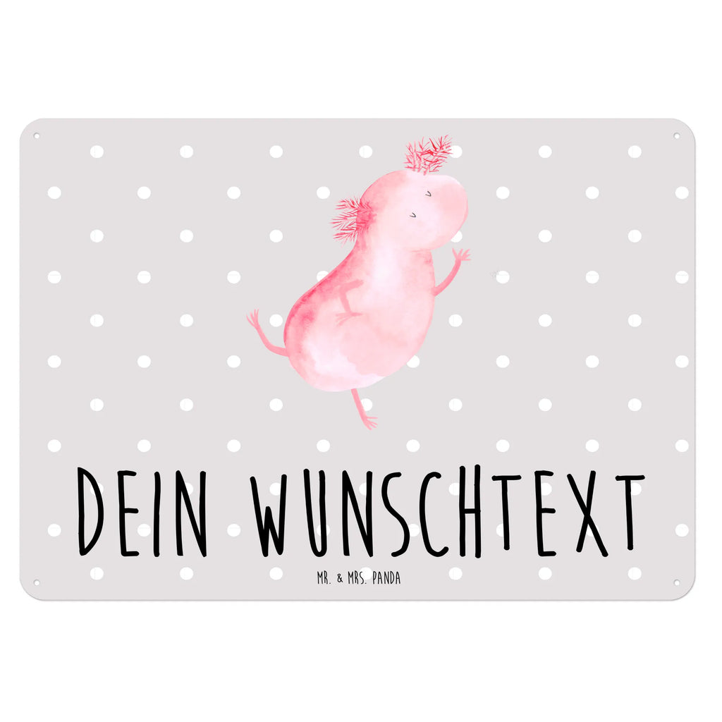 Personalisiertes Blechschild Axolotl tanzt Blechschild, Metallschild, Geschenk Schild, Schild, Magnet-Metall-Schild, Deko Schild, Wandschild, Wand-Dekoration, Türschild, Axolotl, Molch, Axolot, Schwanzlurch, Lurch, Lurche, Dachschaden, Sterne, verrückt, Freundin, beste Freundin