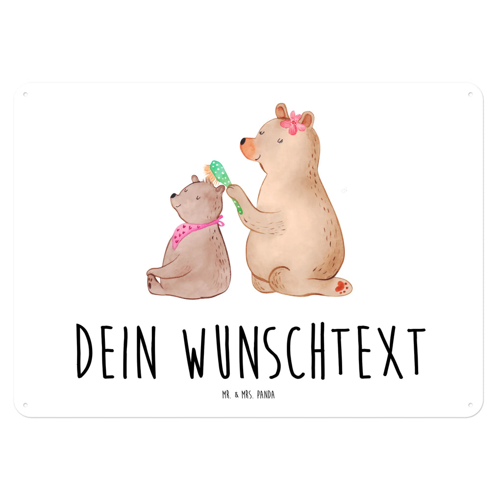 Personalisiertes Blechschild Bär Kind Blechschild, Metallschild, Geschenk Schild, Schild, Magnet-Metall-Schild, Deko Schild, Wandschild, Wand-Dekoration, Türschild, Familie, Vatertag, Muttertag, Bruder, Schwester, Mama, Papa, Oma, Opa, Geschenk, Mutti, Mutter