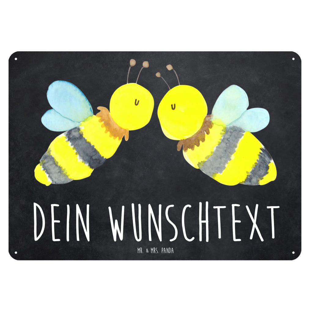 Personalisiertes Blechschild Biene Liebe Blechschild, Metallschild, Geschenk Schild, Schild, Magnet-Metall-Schild, Deko Schild, Wandschild, Wand-Dekoration, Türschild, Biene, Wespe, Hummel