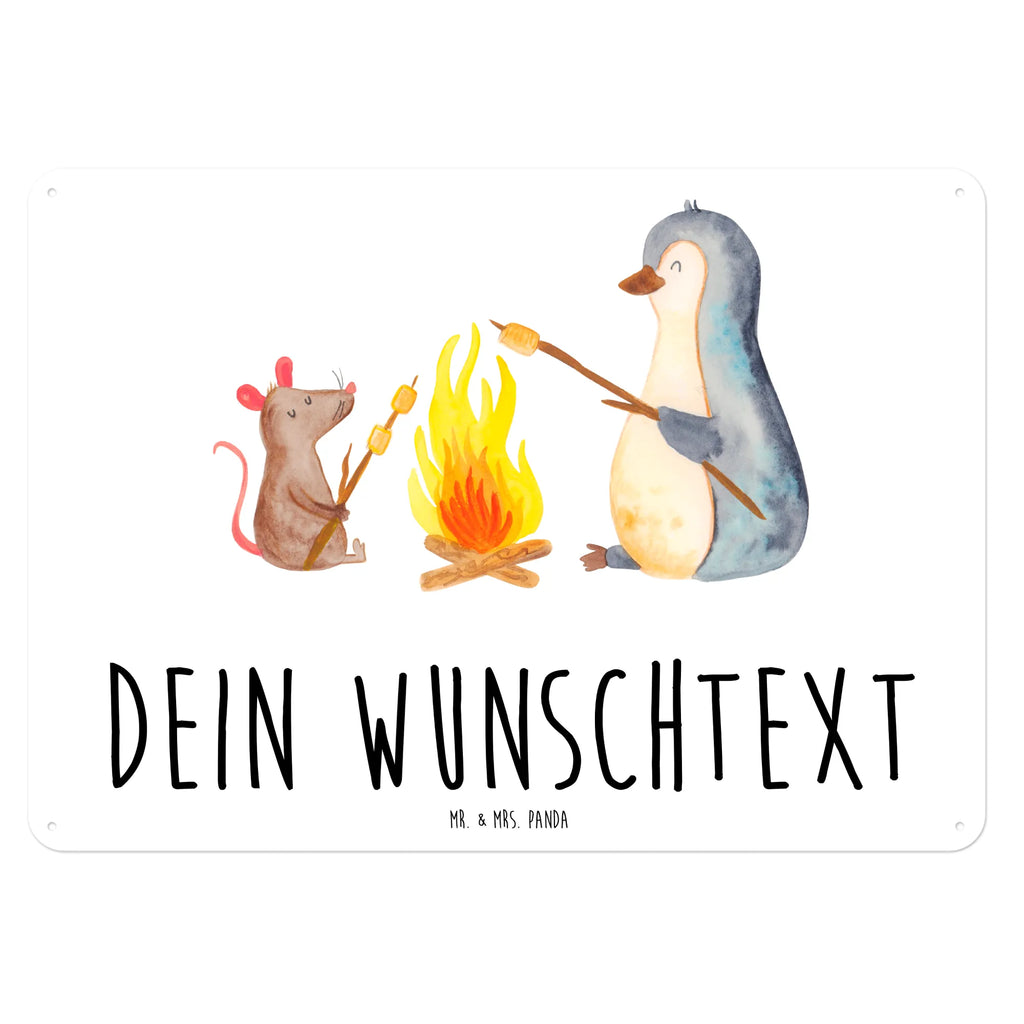 Personalisiertes Blechschild Pinguin Lagerfeuer Blechschild, Metallschild, Geschenk Schild, Schild, Magnet-Metall-Schild, Deko Schild, Wandschild, Wand-Dekoration, Türschild, Pinguin, Maus, Pinguine, Lagerfeuer, Leben, Arbeit, Job, Motivation, Büro, Büroalltag, Lebensspruch, Lebensmotivation, Neustart, Liebe, grillen, Feuer, Marshmallows