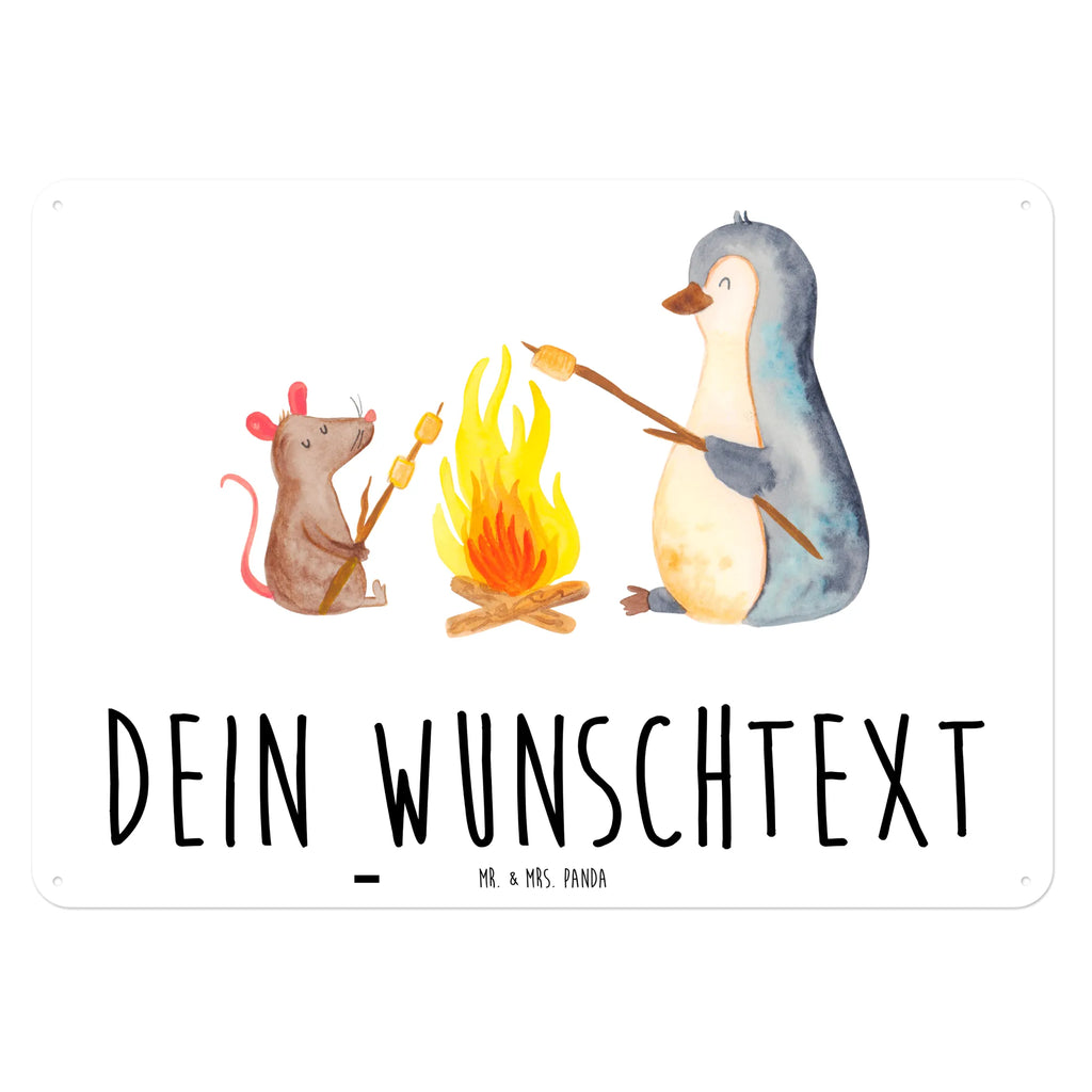 Personalisiertes Blechschild Pinguin Lagerfeuer Blechschild, Metallschild, Geschenk Schild, Schild, Magnet-Metall-Schild, Deko Schild, Wandschild, Wand-Dekoration, Türschild, Pinguin, Maus, Pinguine, Lagerfeuer, Leben, Arbeit, Job, Motivation, Büro, Büroalltag, Lebensspruch, Lebensmotivation, Neustart, Liebe, grillen, Feuer, Marshmallows