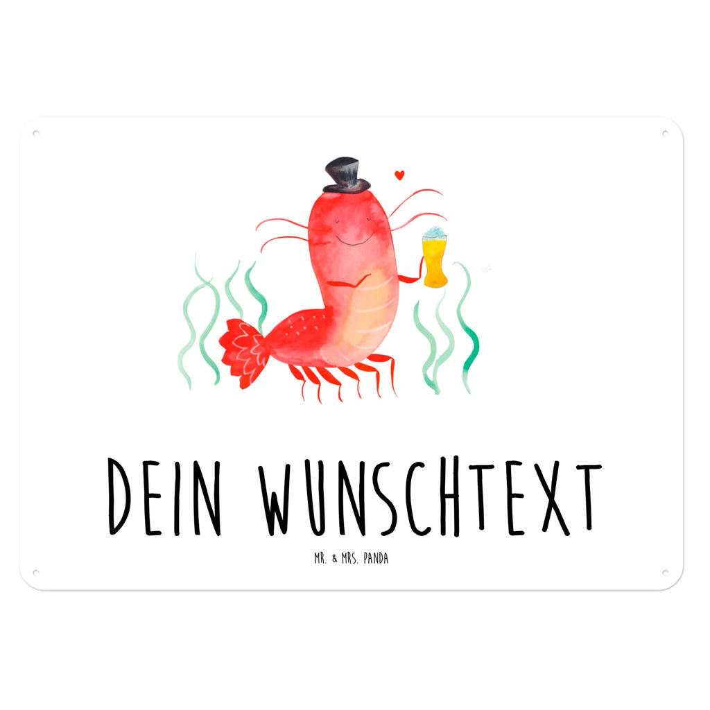 Personalisiertes Blechschild Hummer mit Weizen Blechschild, Metallschild, Geschenk Schild, Schild, Magnet-Metall-Schild, Deko Schild, Wandschild, Wand-Dekoration, Türschild, Meerestiere, Meer, Urlaub, Garnele, Garnelen, Bier, Kochen, Männerhaushalt, Junggeselle, Junggesellin, Bierliebhaber, Kneipe, Gasthaus, Wirtschaft