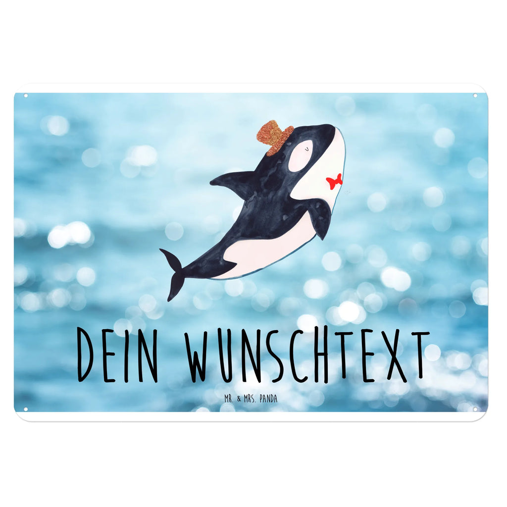 Personalisiertes Blechschild Orca Zylinder Blechschild, Metallschild, Geschenk Schild, Schild, Magnet-Metall-Schild, Deko Schild, Wandschild, Wand-Dekoration, Türschild, Meerestiere, Meer, Urlaub, Narwal, Glitter, Konfetti, Glitzer, Geburtstag, Feier, Fete, Fest, Glückwunsch, Orca