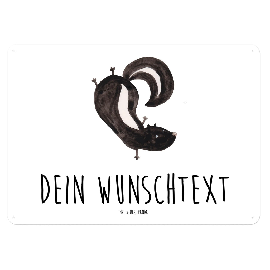 Personalisiertes Blechschild Stinktier Handstand Blechschild, Metallschild, Geschenk Schild, Schild, Magnet-Metall-Schild, Deko Schild, Wandschild, Wand-Dekoration, Türschild, Stinktier, Skunk, Wildtier, Raubtier, Stinker, Stinki, Spielplatz, verpielt, Kind