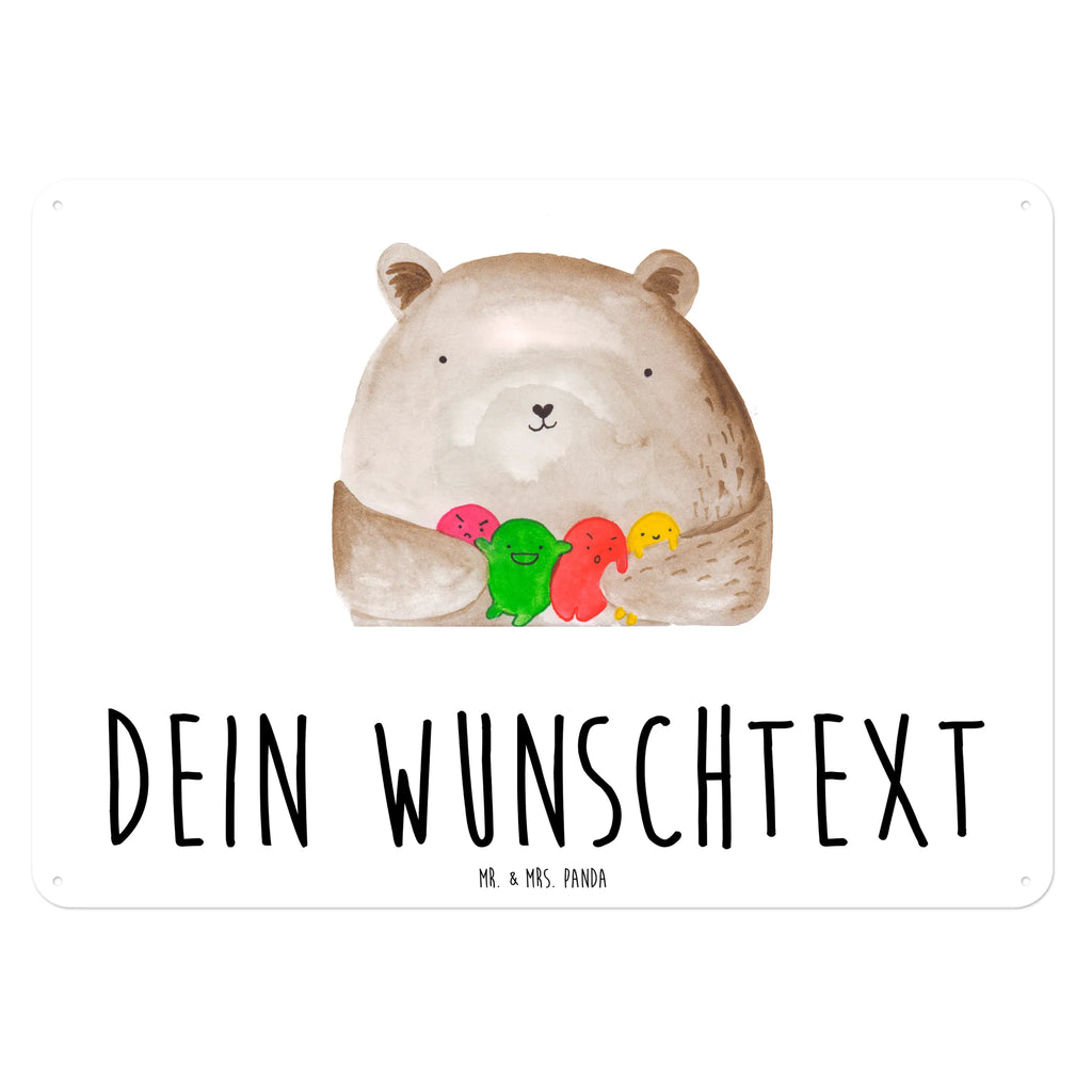 Personalisiertes Blechschild Bär Gefühl Blechschild, Metallschild, Geschenk Schild, Schild, Magnet-Metall-Schild, Deko Schild, Wandschild, Wand-Dekoration, Türschild, Bär, Teddy, Teddybär, Wahnsinn, Verrückt, Durchgedreht