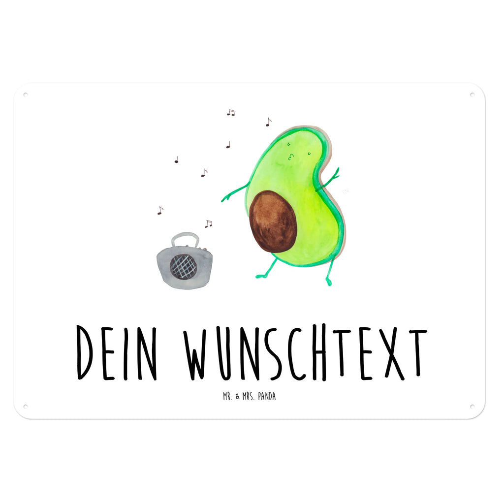 Personalisiertes Blechschild Avocado tanzt Blechschild, Metallschild, Geschenk Schild, Schild, Magnet-Metall-Schild, Deko Schild, Wandschild, Wand-Dekoration, Türschild, Avocado, Veggie, Vegan, Gesund