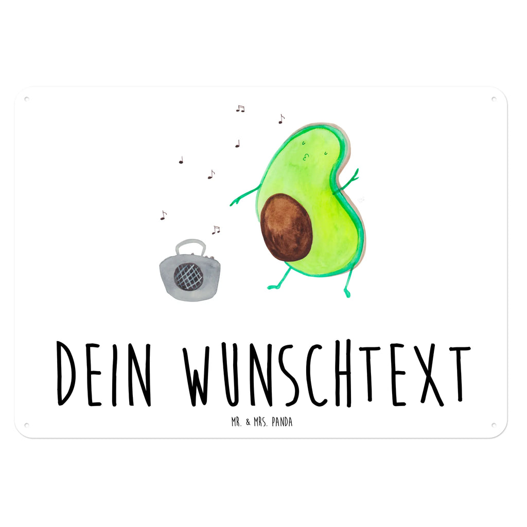 Personalisiertes Blechschild Avocado tanzt Blechschild, Metallschild, Geschenk Schild, Schild, Magnet-Metall-Schild, Deko Schild, Wandschild, Wand-Dekoration, Türschild, Avocado, Veggie, Vegan, Gesund