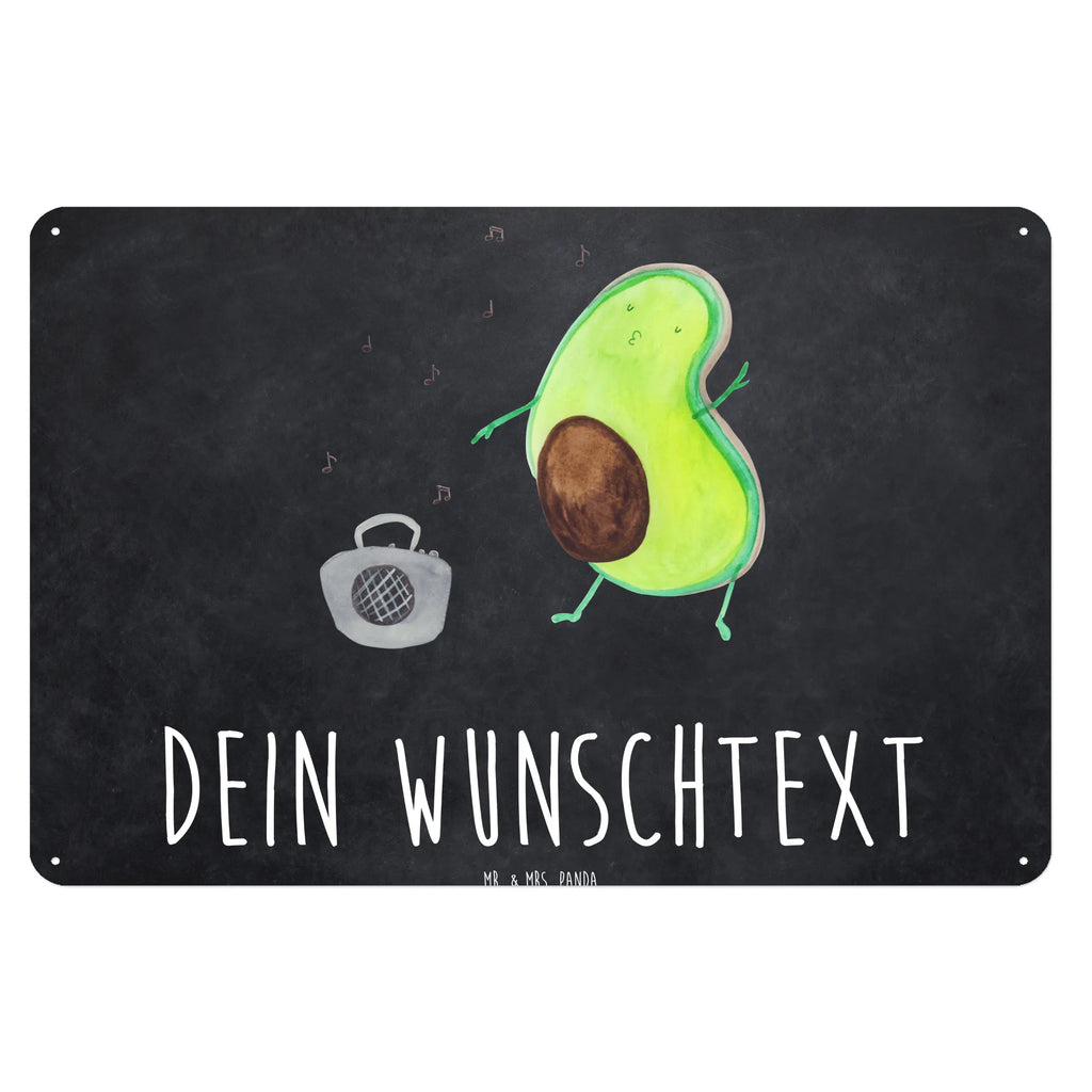 Personalisiertes Blechschild Avocado tanzt Blechschild, Metallschild, Geschenk Schild, Schild, Magnet-Metall-Schild, Deko Schild, Wandschild, Wand-Dekoration, Türschild, Avocado, Veggie, Vegan, Gesund