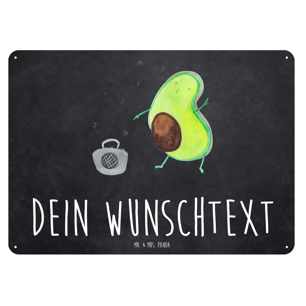 Personalisiertes Blechschild Avocado tanzt Blechschild, Metallschild, Geschenk Schild, Schild, Magnet-Metall-Schild, Deko Schild, Wandschild, Wand-Dekoration, Türschild, Avocado, Veggie, Vegan, Gesund