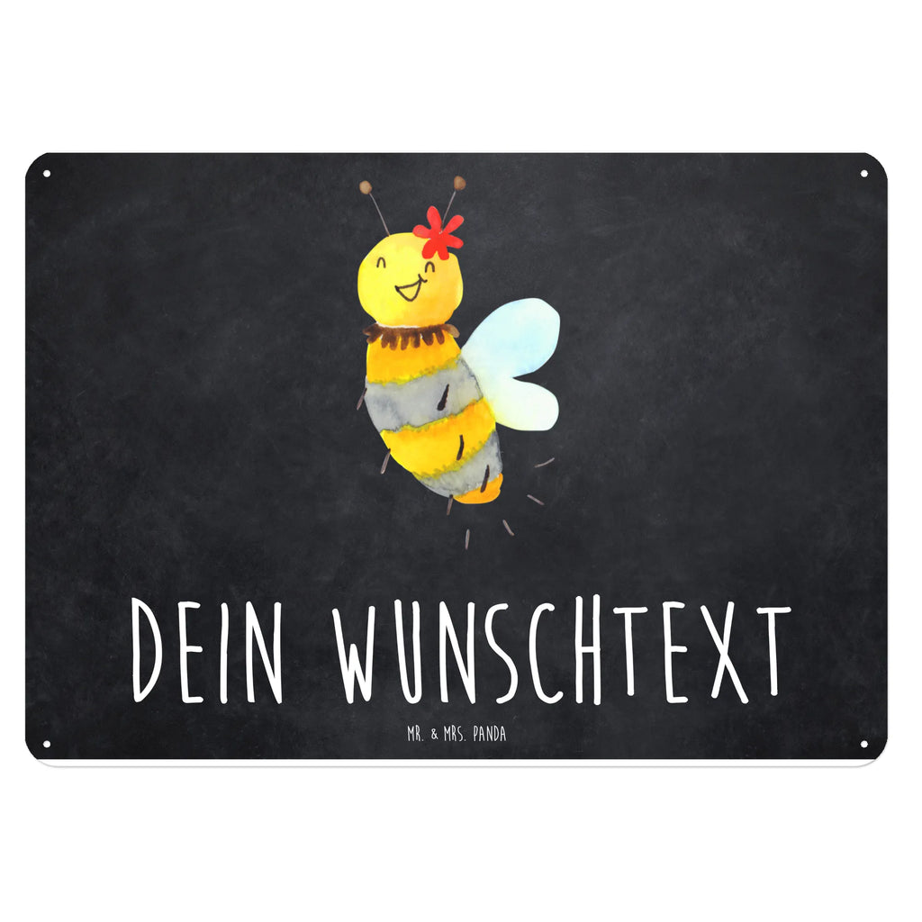 Personalisiertes Blechschild Biene Blume Blechschild, Metallschild, Geschenk Schild, Schild, Magnet-Metall-Schild, Deko Schild, Wandschild, Wand-Dekoration, Türschild, Biene, Wespe, Hummel