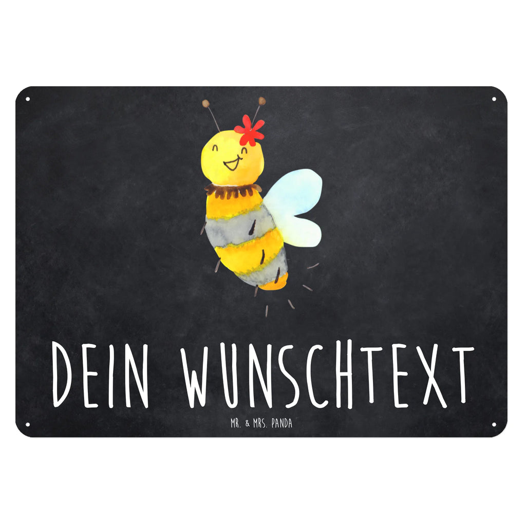 Personalisiertes Blechschild Biene Blume Blechschild, Metallschild, Geschenk Schild, Schild, Magnet-Metall-Schild, Deko Schild, Wandschild, Wand-Dekoration, Türschild, Biene, Wespe, Hummel