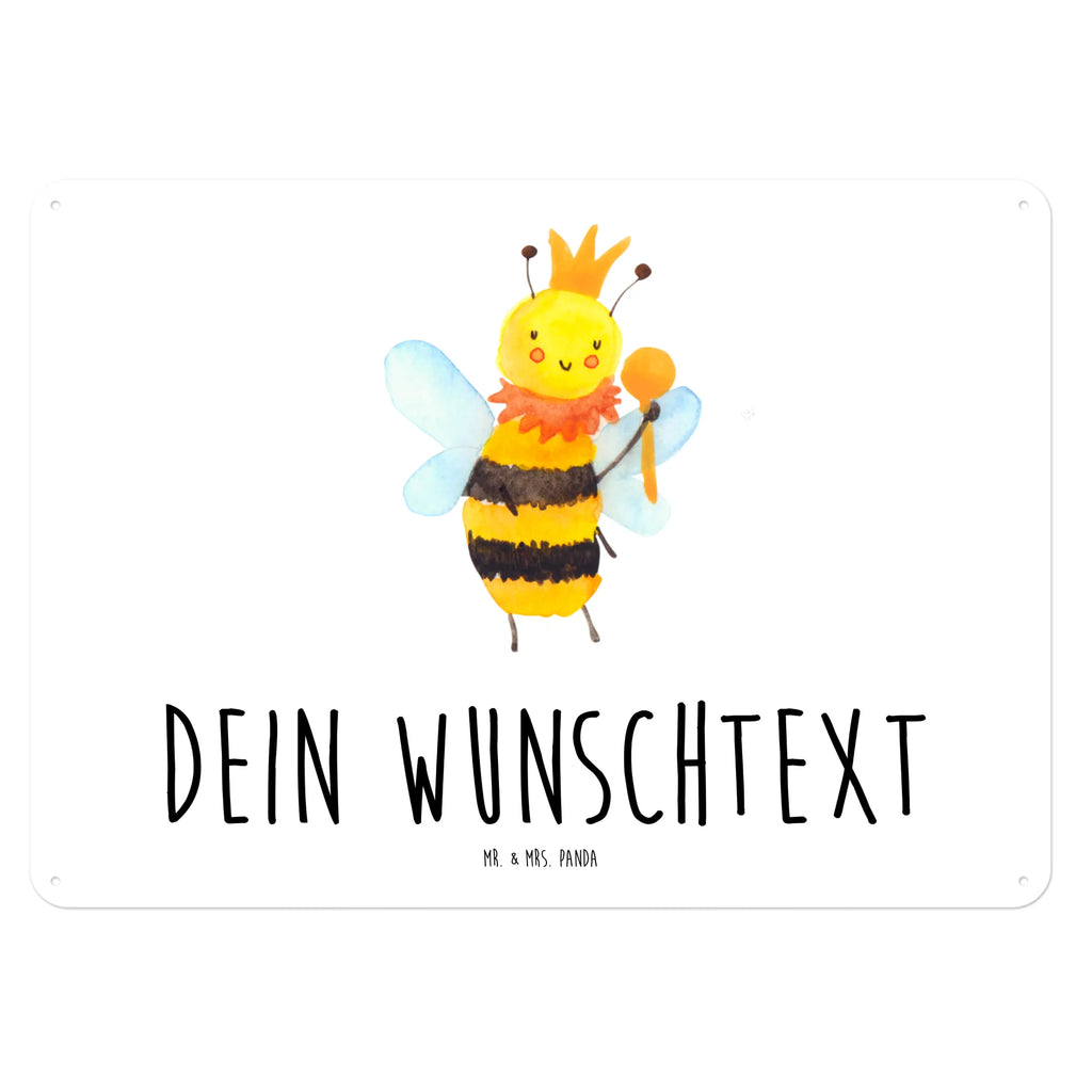 Personalisiertes Blechschild Biene König Blechschild, Metallschild, Geschenk Schild, Schild, Magnet-Metall-Schild, Deko Schild, Wandschild, Wand-Dekoration, Türschild, Biene, Wespe, Hummel