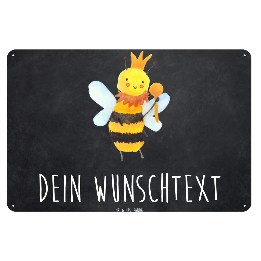 Personalisiertes Blechschild Biene König Blechschild, Metallschild, Geschenk Schild, Schild, Magnet-Metall-Schild, Deko Schild, Wandschild, Wand-Dekoration, Türschild, Biene, Wespe, Hummel