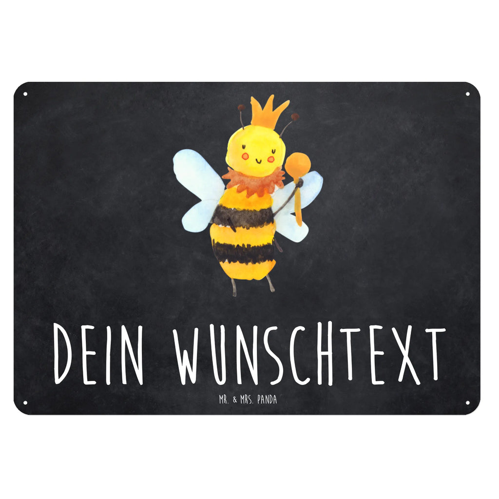 Personalisiertes Blechschild Biene König Blechschild, Metallschild, Geschenk Schild, Schild, Magnet-Metall-Schild, Deko Schild, Wandschild, Wand-Dekoration, Türschild, Biene, Wespe, Hummel