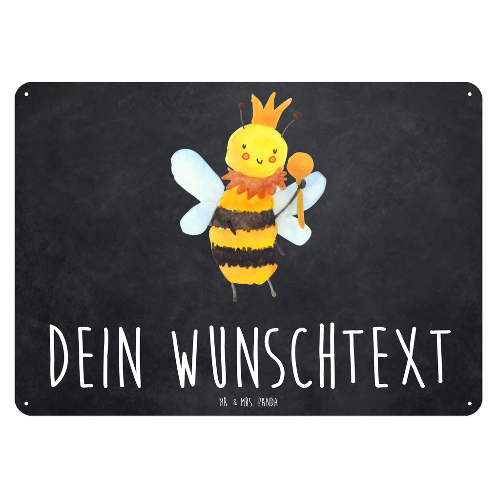 Personalisiertes Blechschild Biene König Blechschild, Metallschild, Geschenk Schild, Schild, Magnet-Metall-Schild, Deko Schild, Wandschild, Wand-Dekoration, Türschild, Biene, Wespe, Hummel