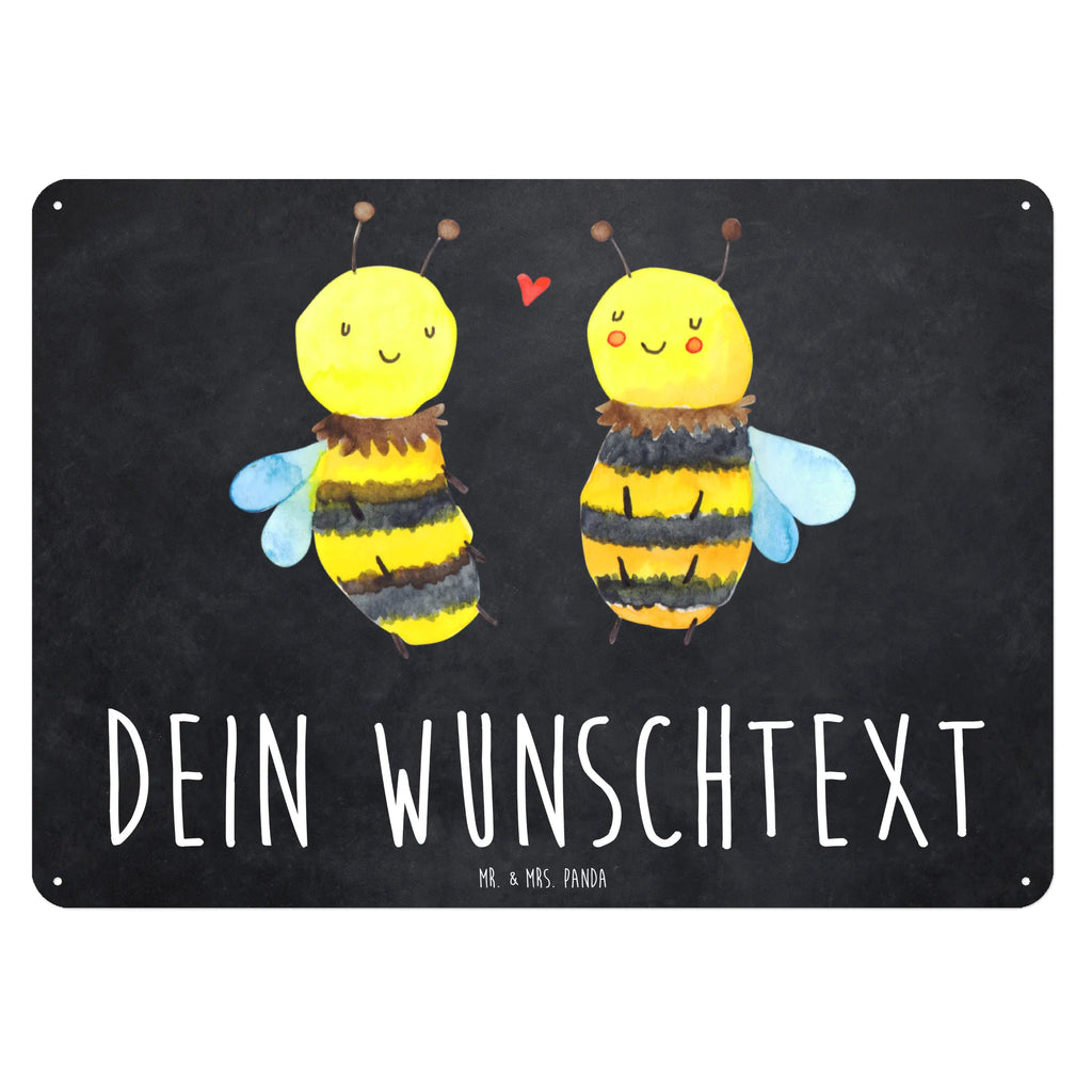 Personalisiertes Blechschild Biene Verliebt Blechschild, Metallschild, Geschenk Schild, Schild, Magnet-Metall-Schild, Deko Schild, Wandschild, Wand-Dekoration, Türschild, Biene, Wespe, Hummel