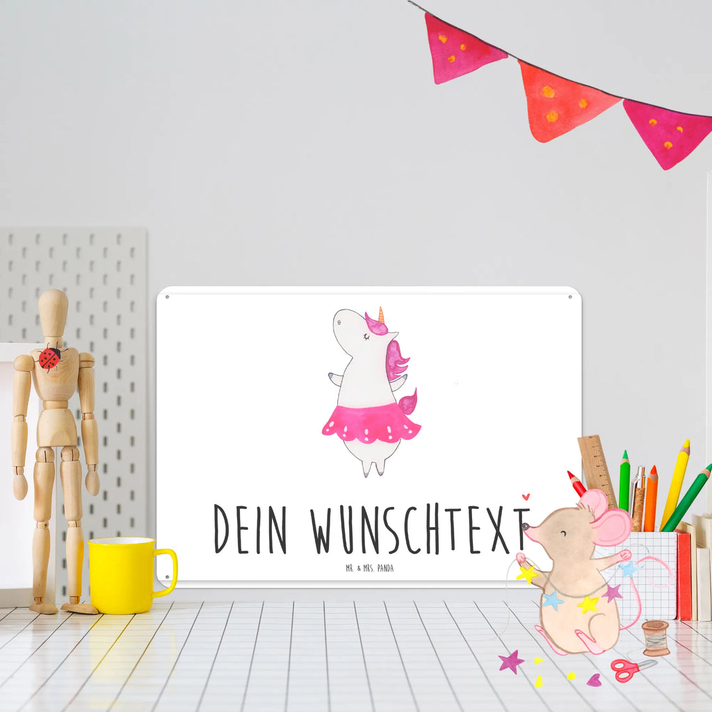 Personalisiertes Blechschild Einhorn Ballerina Blechschild, Metallschild, Geschenk Schild, Schild, Magnet-Metall-Schild, Deko Schild, Wandschild, Wand-Dekoration, Türschild, Einhorn, Einhörner, Einhorn Deko, Pegasus, Unicorn, Tanzen, Ballerina, Party, Wohnung, Spaß, Feiern, Geburtstag, Tänzerin, Lebenslust, Lebensfreude