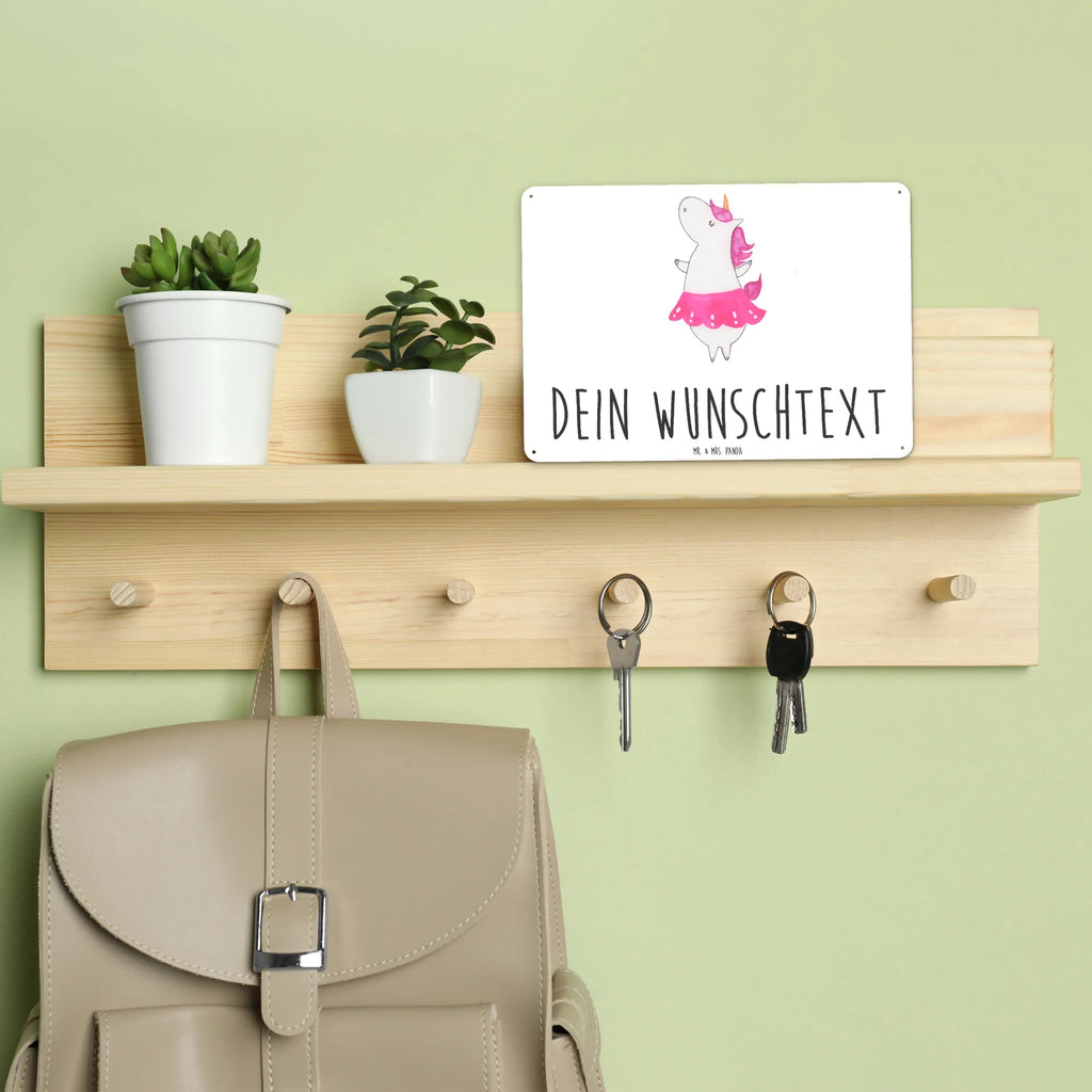 Personalisiertes Blechschild Einhorn Ballerina Blechschild, Metallschild, Geschenk Schild, Schild, Magnet-Metall-Schild, Deko Schild, Wandschild, Wand-Dekoration, Türschild, Einhorn, Einhörner, Einhorn Deko, Pegasus, Unicorn, Tanzen, Ballerina, Party, Wohnung, Spaß, Feiern, Geburtstag, Tänzerin, Lebenslust, Lebensfreude