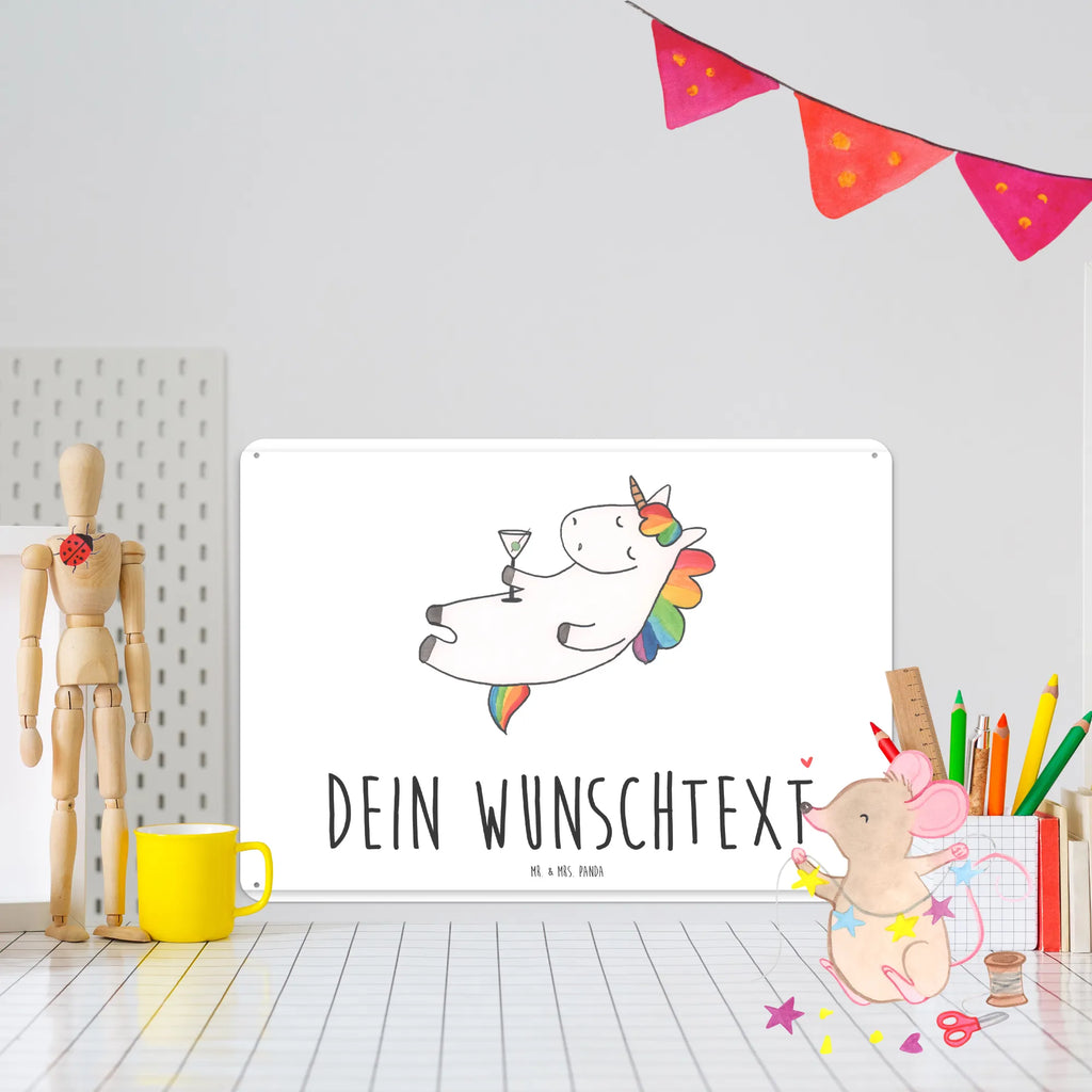 Personalisiertes Blechschild Einhorn Cocktail Blechschild, Metallschild, Geschenk Schild, Schild, Magnet-Metall-Schild, Deko Schild, Wandschild, Wand-Dekoration, Türschild, Einhorn, Einhörner, Einhorn Deko, Unicorn, Party, Spaß, Feiern, Caipirinha, Rum, Cuba Libre, Sekt, Freundin, Geburtstag, lustig, witzig, Spruch, Glitzer