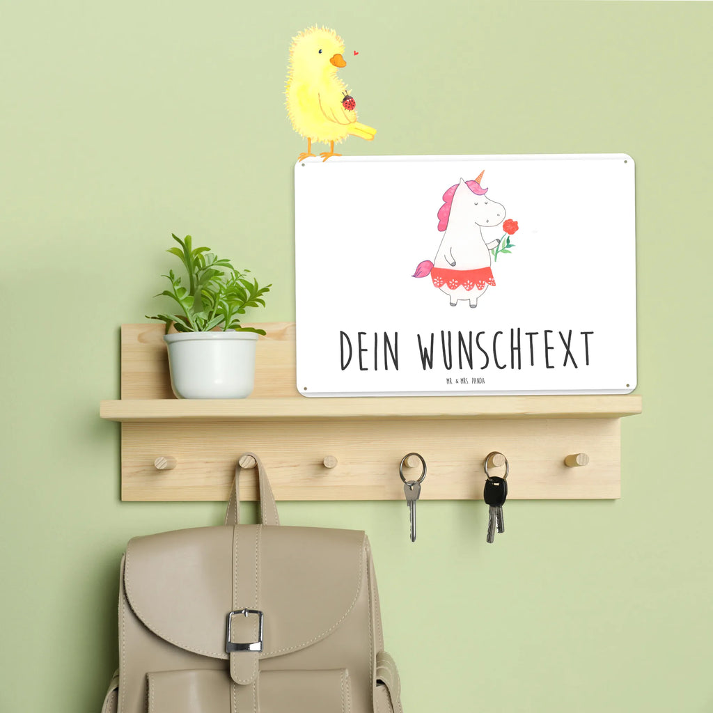 Personalisiertes Blechschild Einhorn Dame Blechschild, Metallschild, Geschenk Schild, Schild, Magnet-Metall-Schild, Deko Schild, Wandschild, Wand-Dekoration, Türschild, Einhorn, Einhörner, Einhorn Deko, Pegasus, Unicorn, Dame, Lady, feine Dame, Freundin, Frau, Bachelor, Bachelorette, Abfuhr, Schluss machen, Trennung