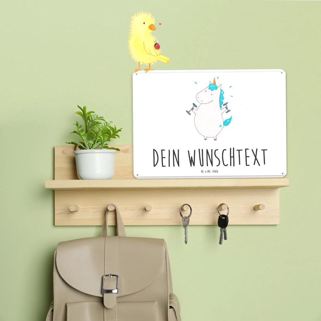 Personalisiertes Blechschild Einhorn Fitness Blechschild, Metallschild, Geschenk Schild, Schild, Magnet-Metall-Schild, Deko Schild, Wandschild, Wand-Dekoration, Türschild, Einhorn, Einhörner, Einhorn Deko, Pegasus, Unicorn, Gym, Fitness, Fitnessstudio, Diät, Abnehmen, Sport, Pumpen, Geräte, Sixpack