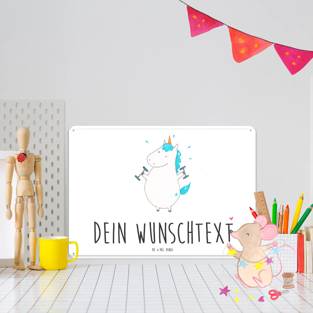 Personalisiertes Blechschild Einhorn Fitness Blechschild, Metallschild, Geschenk Schild, Schild, Magnet-Metall-Schild, Deko Schild, Wandschild, Wand-Dekoration, Türschild, Einhorn, Einhörner, Einhorn Deko, Pegasus, Unicorn, Gym, Fitness, Fitnessstudio, Diät, Abnehmen, Sport, Pumpen, Geräte, Sixpack