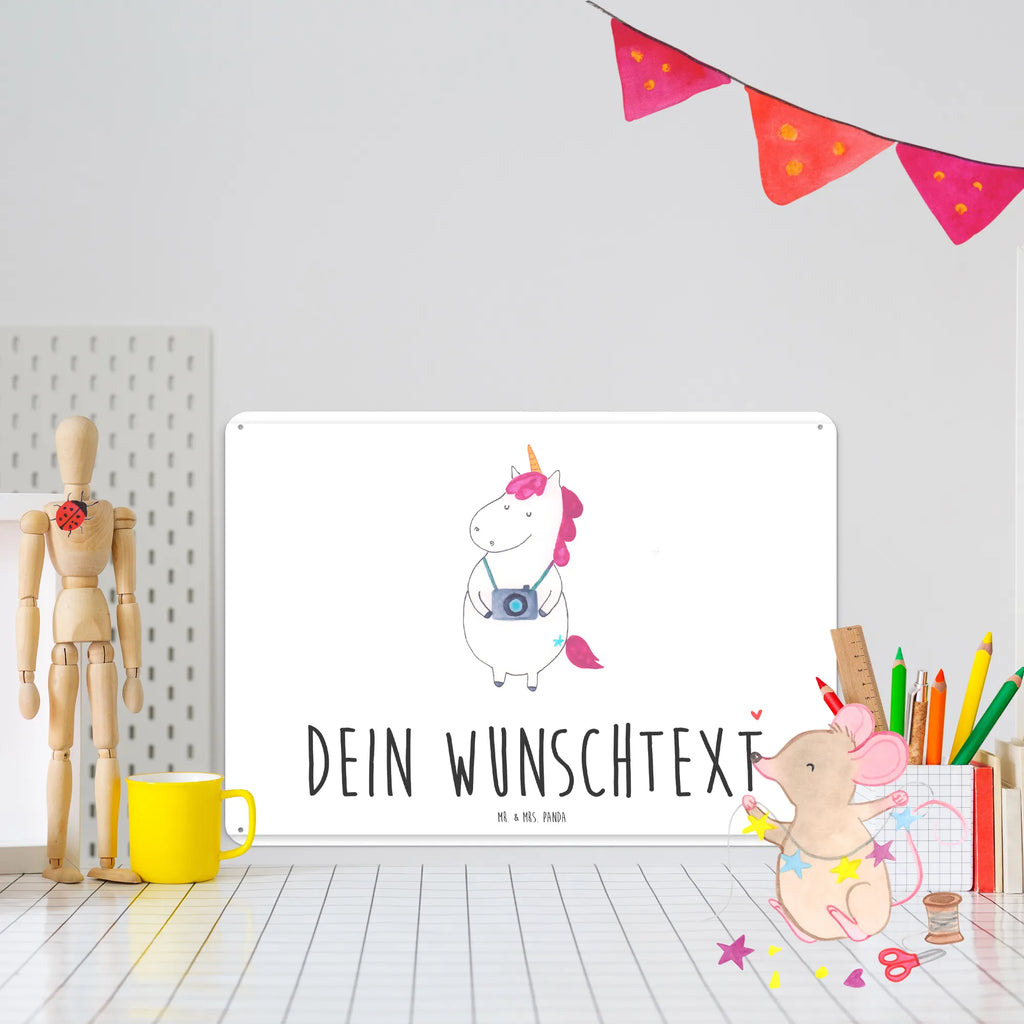 Personalisiertes Blechschild Einhorn Fotograf Blechschild, Metallschild, Geschenk Schild, Schild, Magnet-Metall-Schild, Deko Schild, Wandschild, Wand-Dekoration, Türschild, Einhorn, Einhörner, Einhorn Deko, Pegasus, Unicorn, Fotograf, Fotografie, Kamera, Reisen, Weltreise, Weltenbummler, Urlaub, Tourist, Kurztrip, Reise, Städtereise