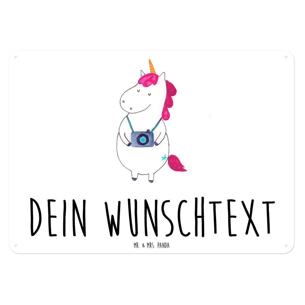 Personalisiertes Blechschild Einhorn Fotograf Blechschild, Metallschild, Geschenk Schild, Schild, Magnet-Metall-Schild, Deko Schild, Wandschild, Wand-Dekoration, Türschild, Einhorn, Einhörner, Einhorn Deko, Pegasus, Unicorn, Fotograf, Fotografie, Kamera, Reisen, Weltreise, Weltenbummler, Urlaub, Tourist, Kurztrip, Reise, Städtereise