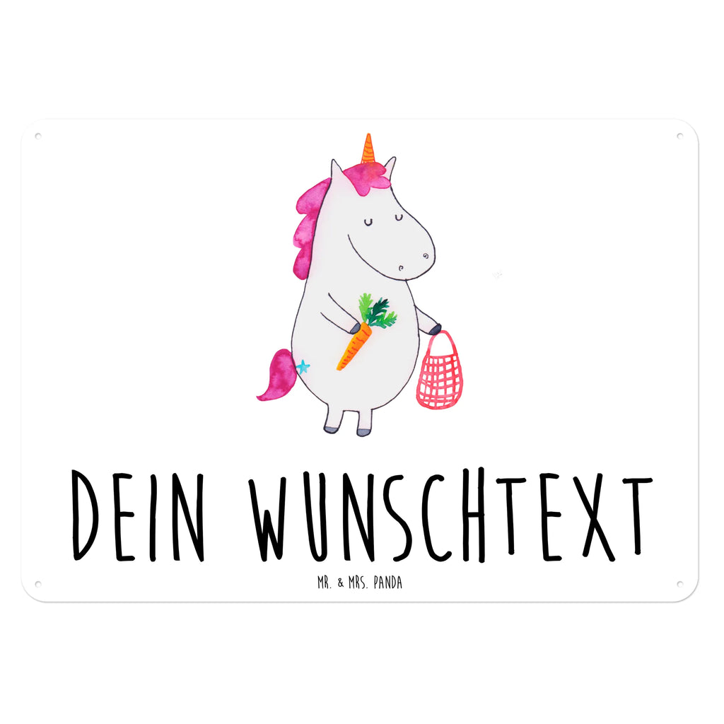 Personalisiertes Blechschild Einhorn Gemüse Blechschild, Metallschild, Geschenk Schild, Schild, Magnet-Metall-Schild, Deko Schild, Wandschild, Wand-Dekoration, Türschild, Einhorn, Einhörner, Einhorn Deko, Pegasus, Unicorn, Biomarkt, Gemüse, Wochenmarkt