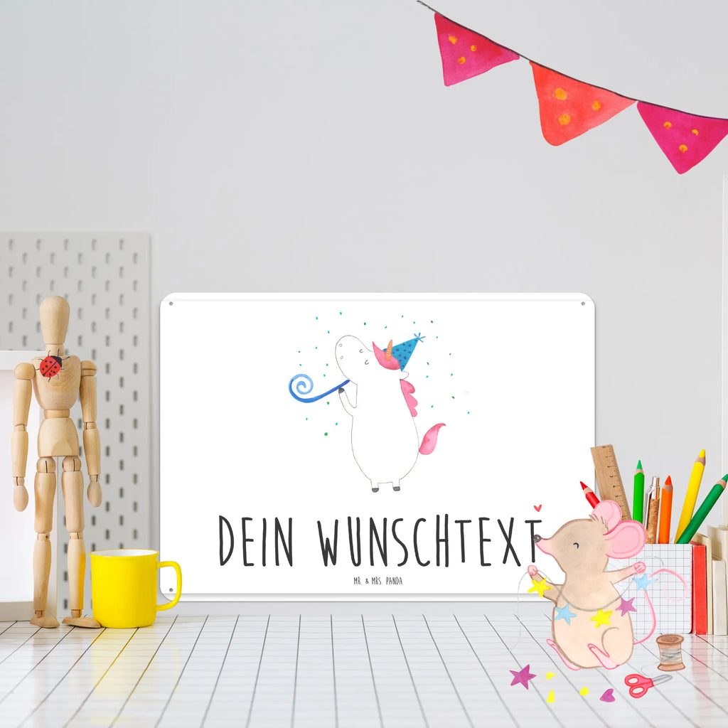 Personalisiertes Blechschild Einhorn Party Blechschild, Metallschild, Geschenk Schild, Schild, Magnet-Metall-Schild, Deko Schild, Wandschild, Wand-Dekoration, Türschild, Einhorn, Einhörner, Einhorn Deko, Pegasus, Unicorn, Glitzer, Konfetti, Party, Geburtstag, Feier, Fest, Alkohol, Disco, Club